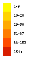 Acacia difformis flora location map legend